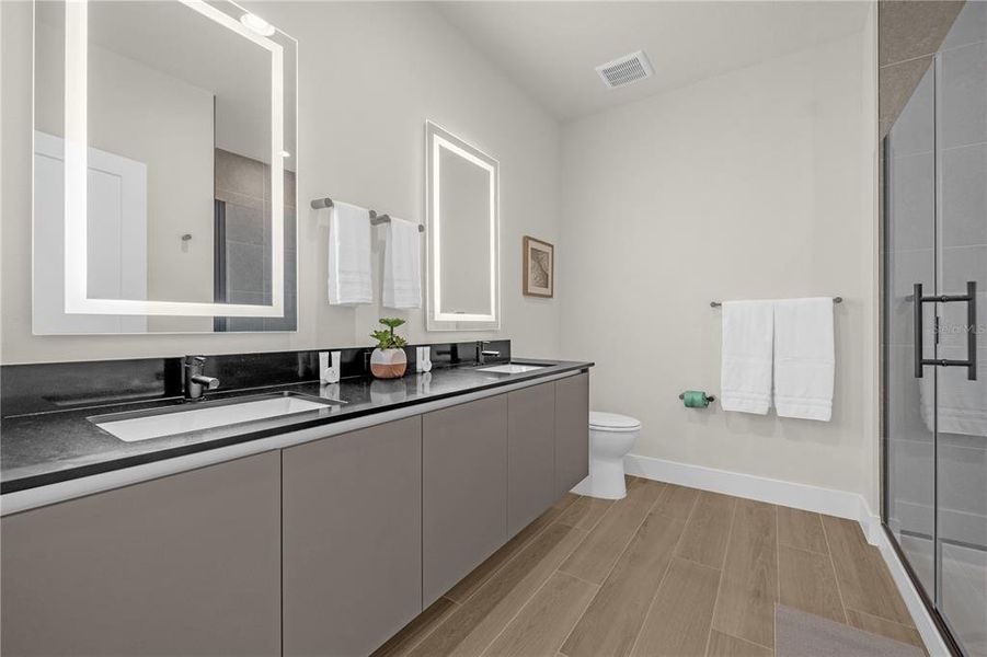 Furnished interior view inside a new home in , Clermont (Image 17).