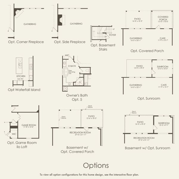 2D floor plan layout for the Riverview by Pulte Homes in Durham Farms, Hendersonville, TN (Image 3).