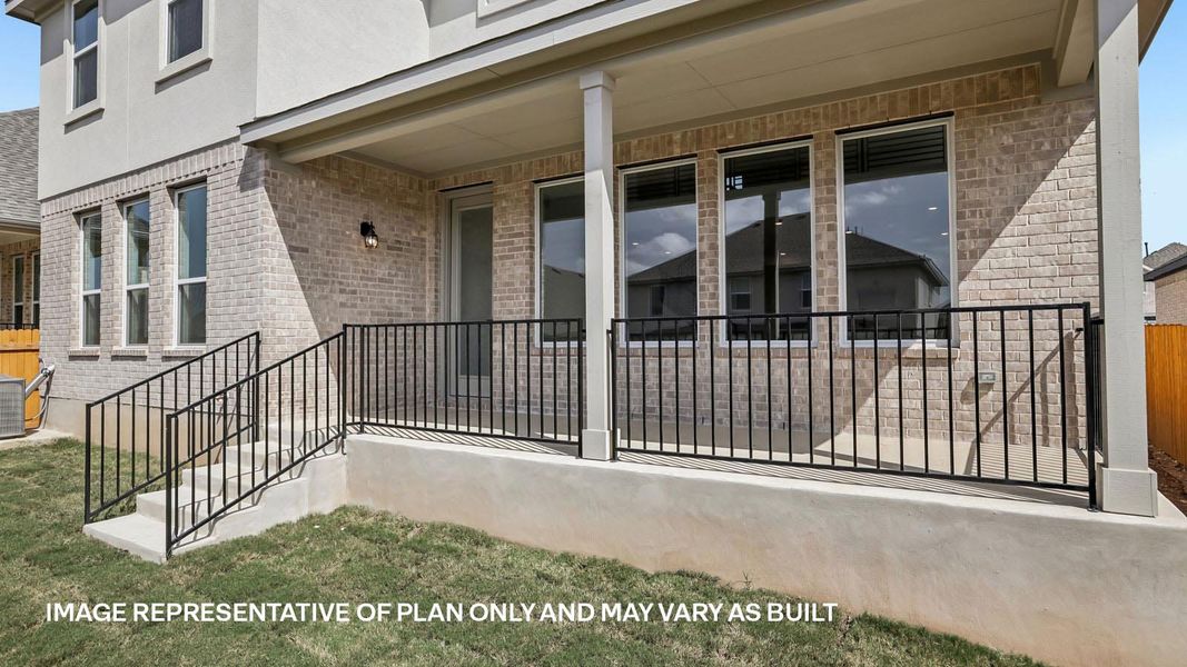 Exterior details and patio area of a home in Rosenbusch Ranch, Leander (Image 23).