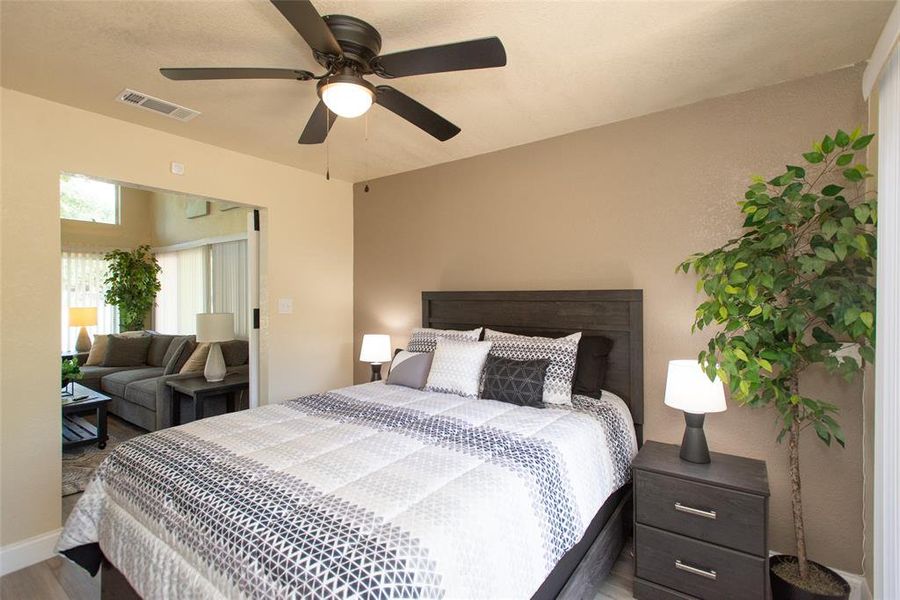 Furnished interior view inside a new home in , Log Cabin (Image 7).