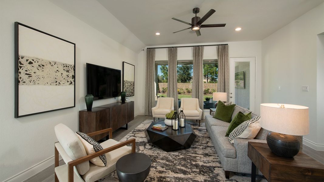 Furnished interior view inside a new home in Briggs Ranch, San Antonio (Image 80).
