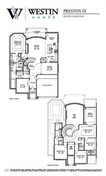 2D floor plan layout of this home in Brookewater, Rosenberg, TX (Image 3).
