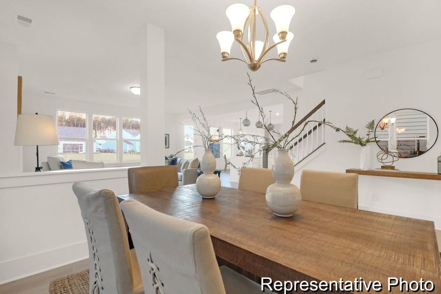 Furnished interior view inside a new home in Homecoming, Ravenel (Image 8).