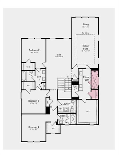 2D floor plan layout of this home in Reserve at Hickory Walk, Kennesaw, GA (Image 3). 2D floor plan layout of this home in Reserve at Hickory Walk, Kennesaw, GA (Image 3).