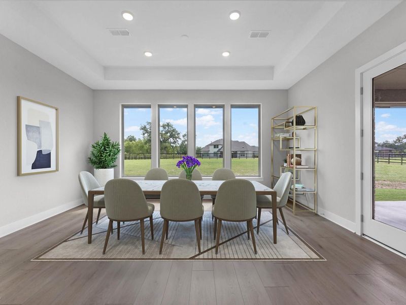 Furnished interior view inside a new home in The Estates at James Lane, Fulshear (Image 5). Furnished interior view inside a new home in The Estates at James Lane, Fulshear (Image 5).