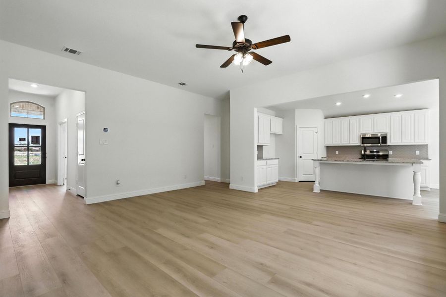 Representative unfurnished interior of a home built from the Iverson I by Cheldan Homes in Terra Vista, Springtown (Image 93). Representative unfurnished interior of a home built from the Iverson I by Cheldan Homes in Terra Vista, Springtown (Image 93).