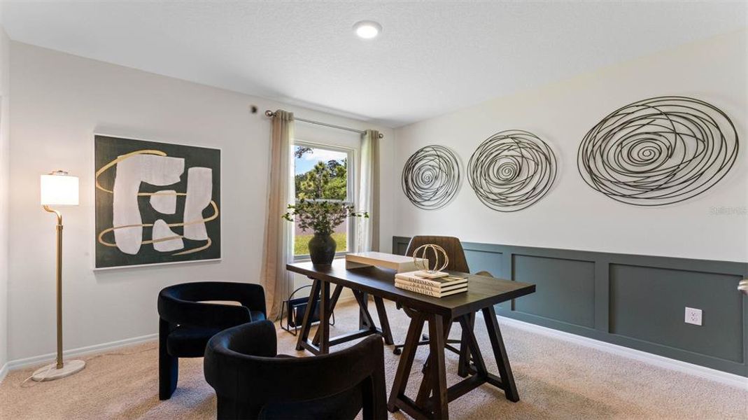Furnished interior view inside a new home in Oak Leaf Preserve, New Smyrna Beach (Image 28).