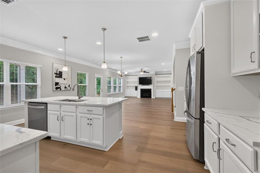 Furnished interior view inside a new home in Overlook at Hamilton Mill, Auburn (Image 16).