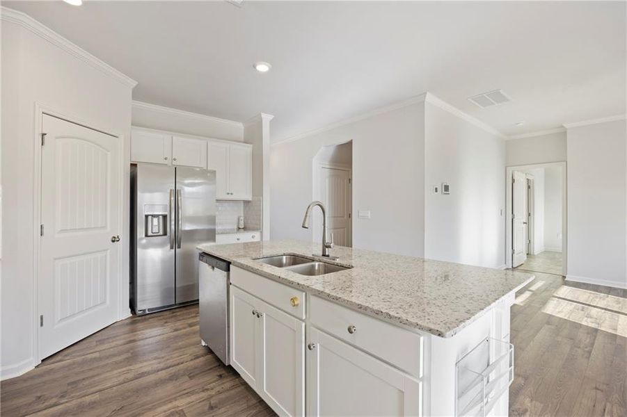 Furnished interior view inside a new home in , Braselton (Image 6). Furnished interior view inside a new home in , Braselton (Image 6).