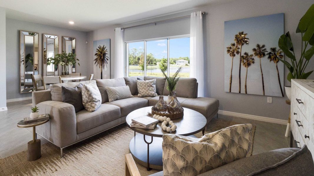 Furnished interior view inside a new home in Rivers Edge, Edgewater (Image 4).