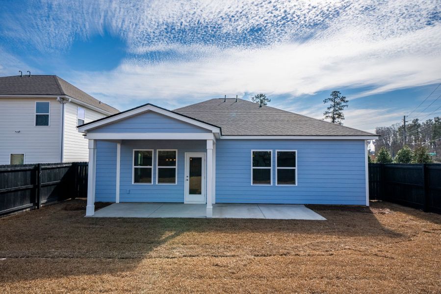 Exterior details and patio area of a home in Monroe Preserve, Chapin (Image 3).