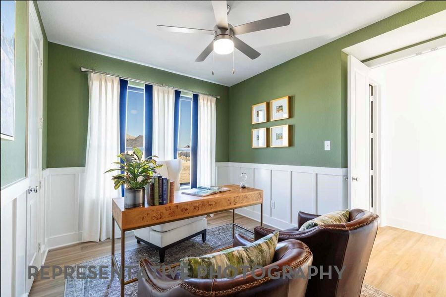 Furnished interior view inside a new home in Pomona, Manvel (Image 37).
