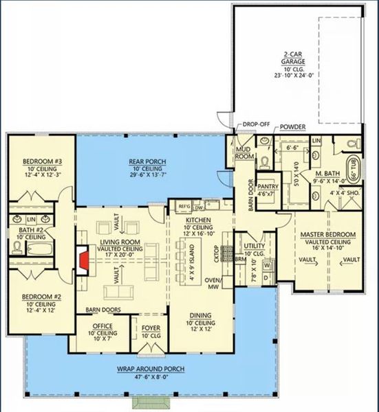 2D floor plan layout of this home in , Greensboro, GA (Image 3).