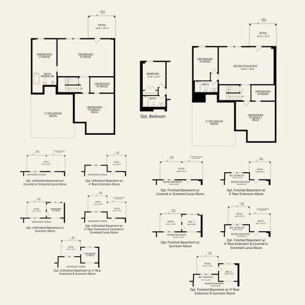 2D floor plan layout for the Murphy by Pulte Homes in Kinsdale, Lancaster, SC (Image 5).