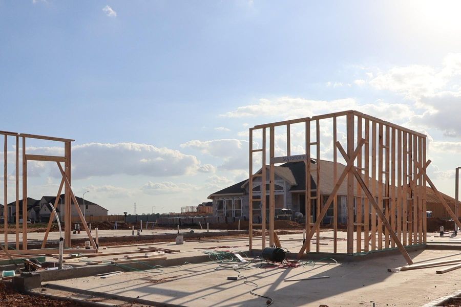 In-progress construction of a new home in Jubilee 50′, Hockley, TX (Image 14).