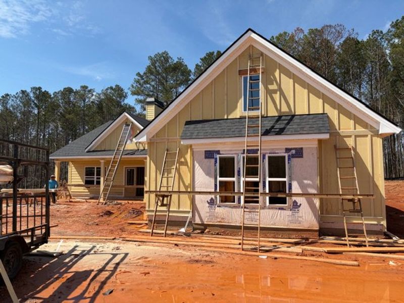 In-progress construction of a new home in WOODMONT RESERVE, Roopville, GA (Image 3).