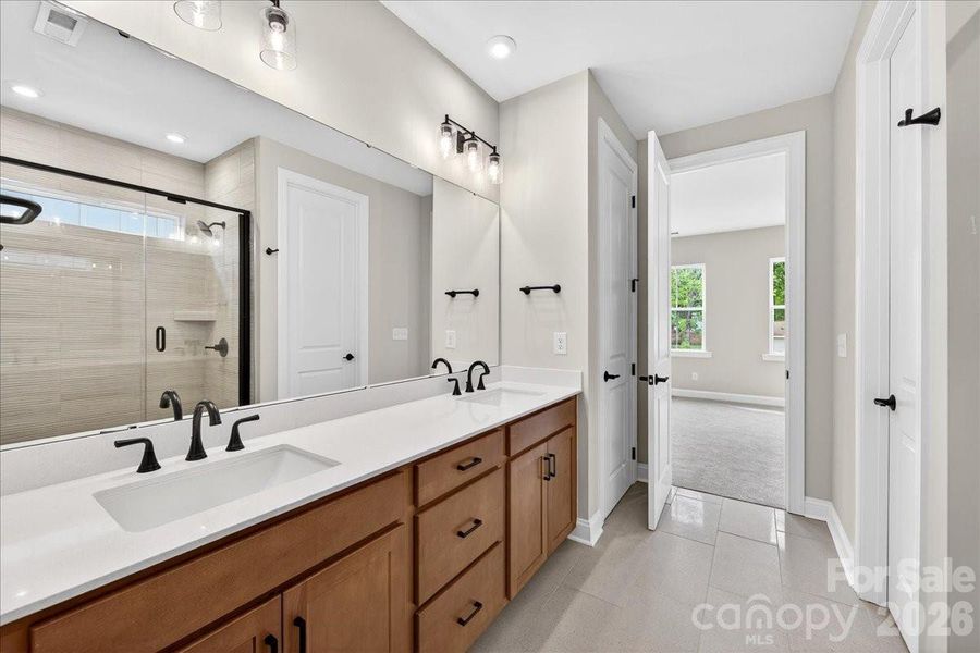 Light filled primary bathroom
