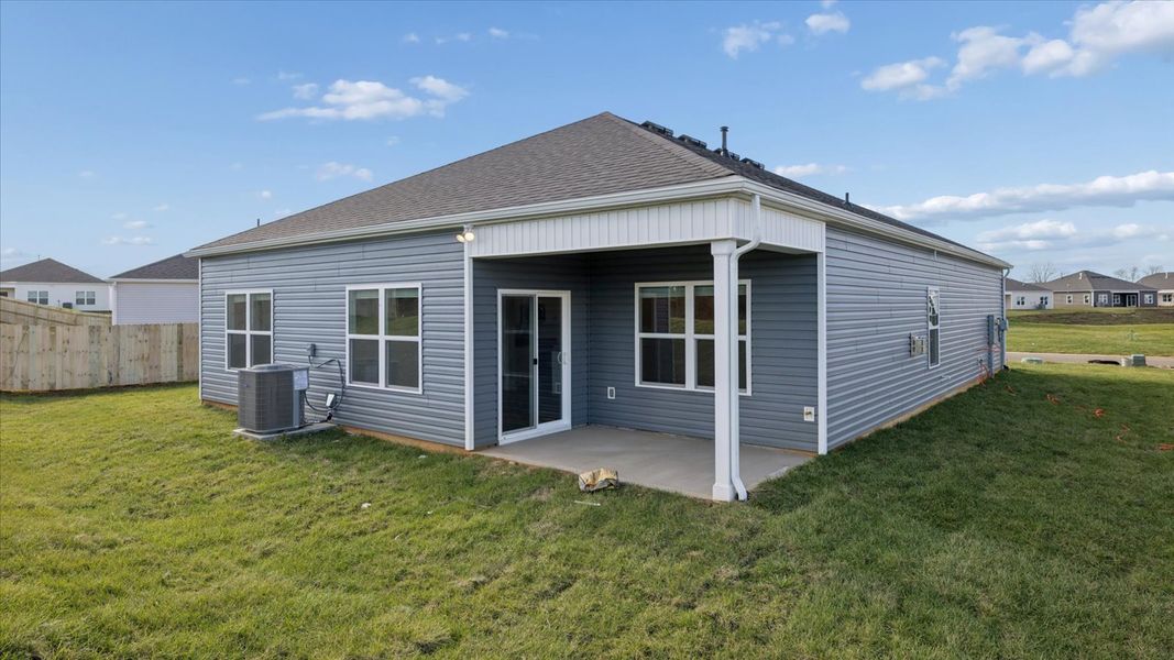 Exterior details and patio area of a home in Millstone Village, Morristown (Image 2).