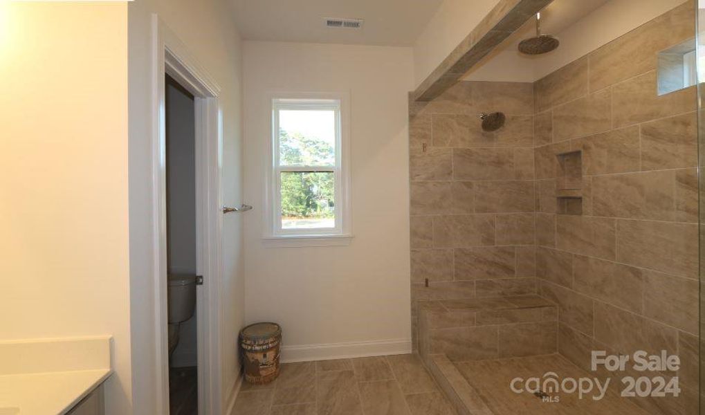 Owners Bath with designer shower