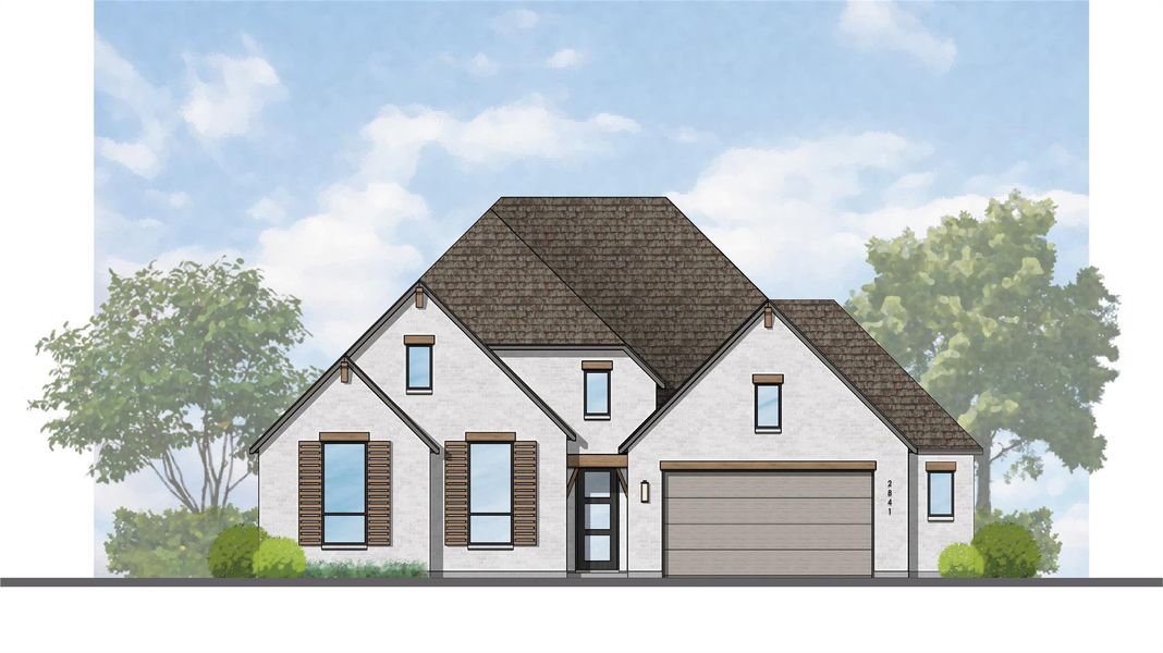 Exterior rendering of this home design in Riceland, Mont Belvieu, TX (Image 3).