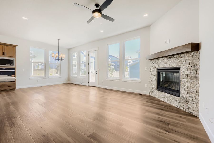 Plan C410 Representative Photo - Living Room/Dining Area