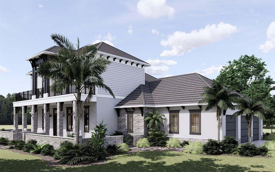 Front exterior of a new home in , Myakka City, FL, highlighting curb appeal (Image 9).