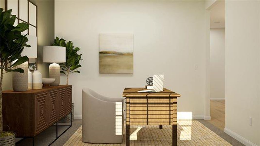 Furnished interior view inside a new home in Meadowlark Preserve: Highlands Collection, Pflugerville (Image 15).