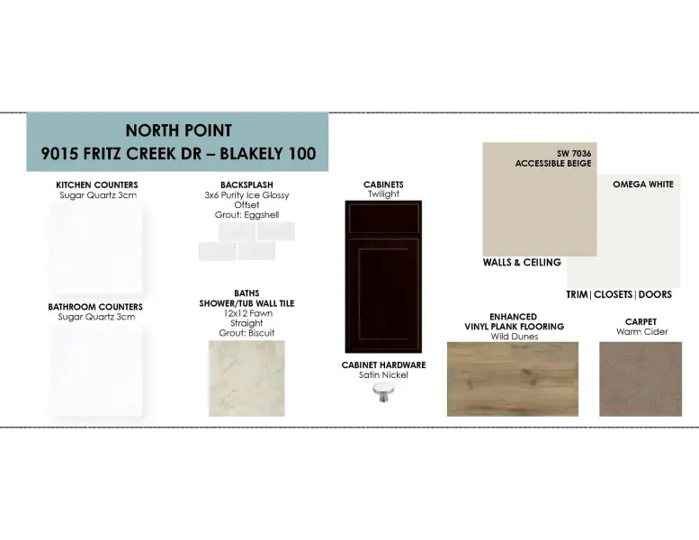Sample of building materials used in homes in North Point, Temple (Image 12). Sample of building materials used in homes in North Point, Temple (Image 12).