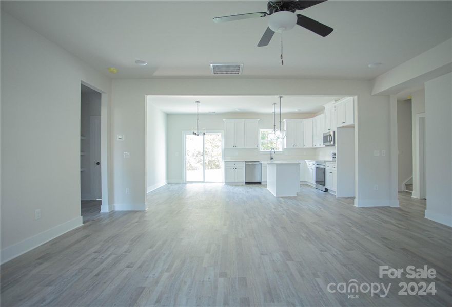 Living room, Kitchen and dining room