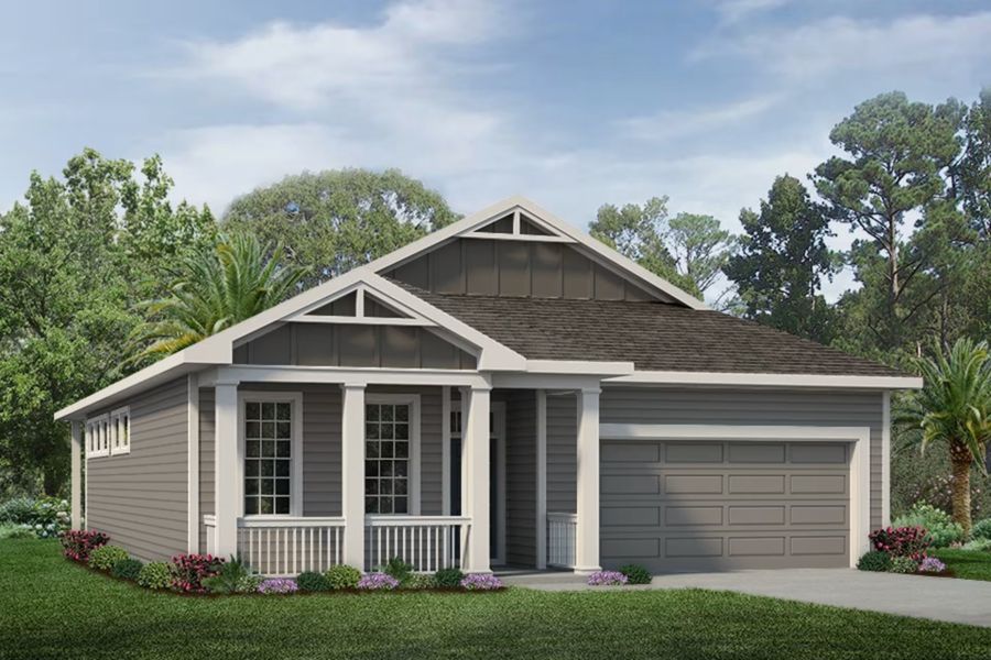 Representative exterior photo of a completed home built from the Dawson by GW Homes in Laureate Village, Newberry, FL (Image 2).