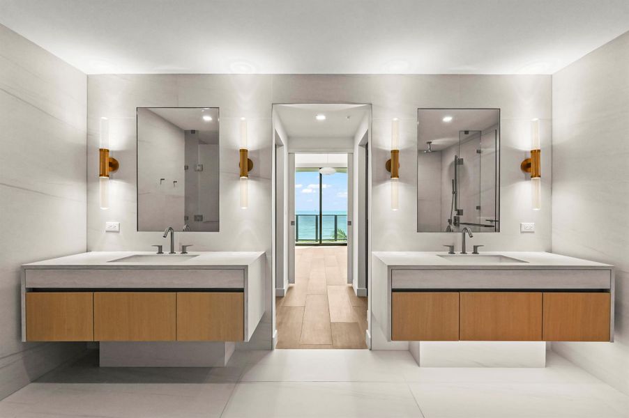 Furnished interior view inside a new home in Casamar, Pompano Beach (Image 8).