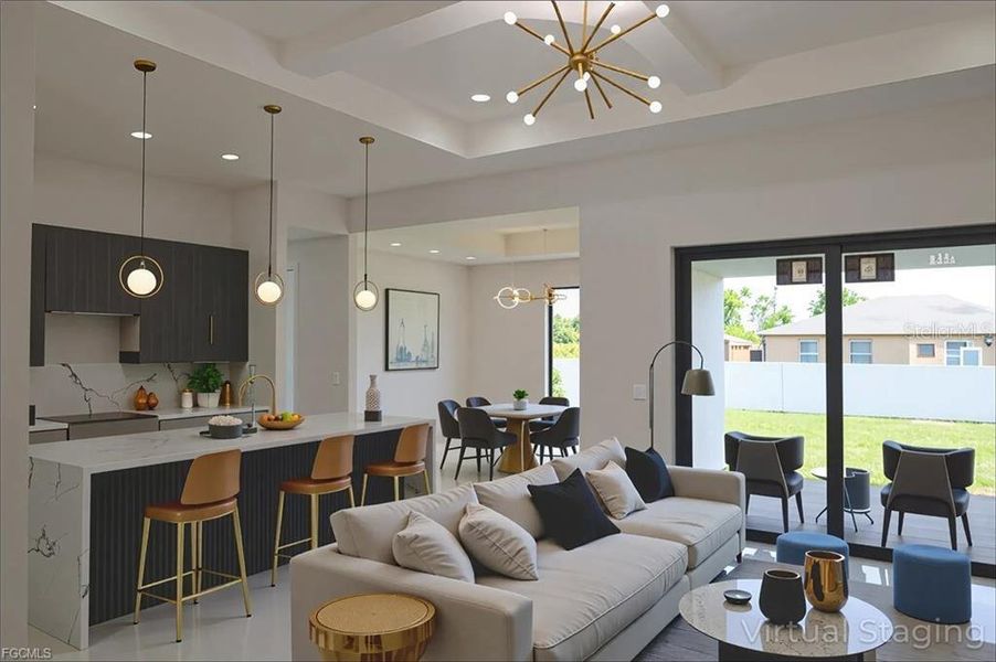 Furnished interior view inside a new home in , Lehigh Acres (Image 5). Furnished interior view inside a new home in , Lehigh Acres (Image 5).