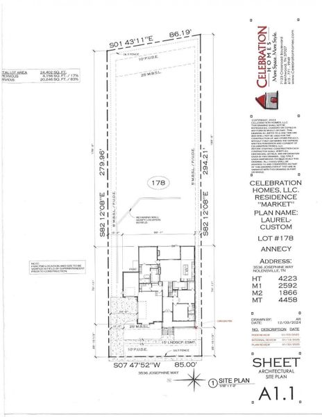 2D floor plan layout of this home in Annecy, Nolensville, TN (Image 6).