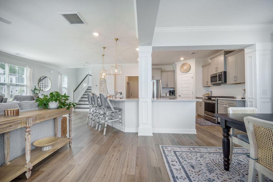 Furnished interior view inside a new home in Cordgrass Landing, Johns Island (Image 38).