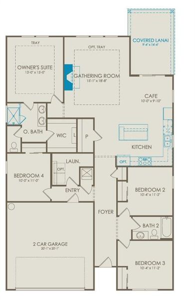 2D floor plan layout of this home in Overland, Locust Grove, GA (Image 4).