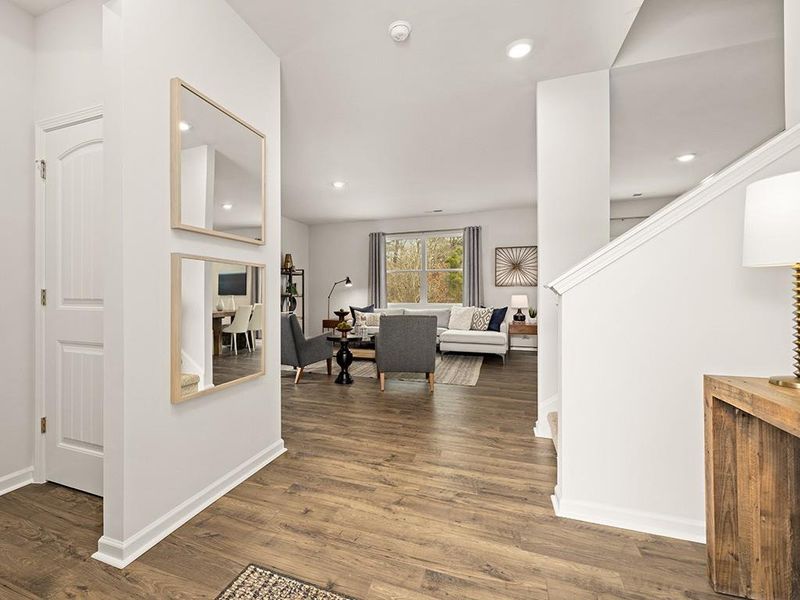 Furnished interior view inside a new home in Oaks at Cedar Grove, Fairburn (Image 7).
