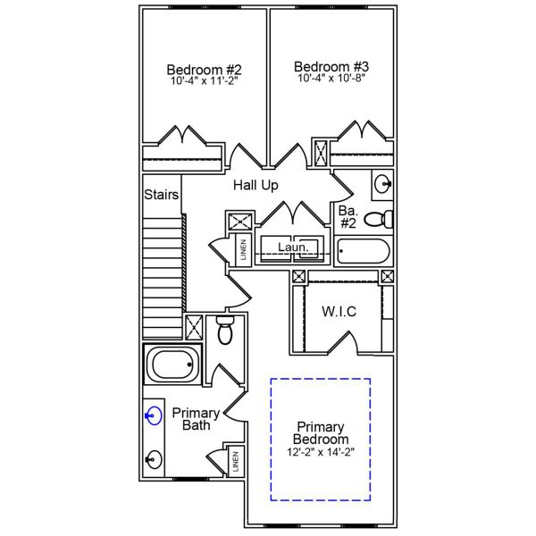 2D floor plan layout of this home in Renaissance at White Oak, Garner, NC (Image 4).