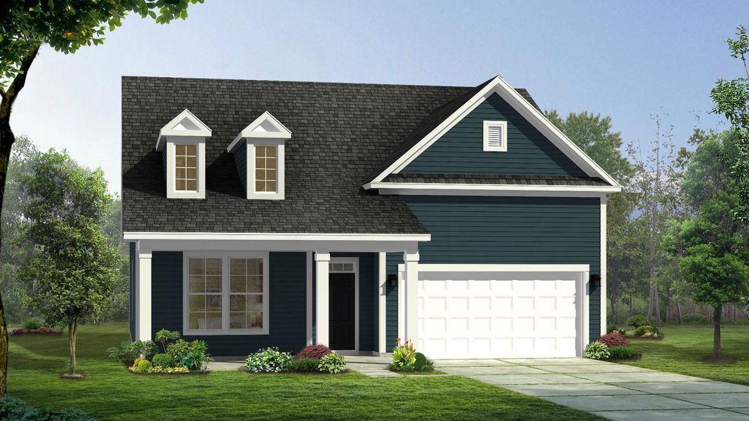 Representative exterior photo of a completed home built from the Cooper 3 by DRB Homes in Michaux Gardens, Belmont, NC (Image 4). Representative exterior photo of a completed home built from the Cooper 3 by DRB Homes in Michaux Gardens, Belmont, NC (Image 4).