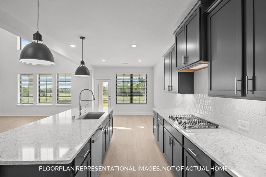 Furnished interior view inside a new home in Lone Star Landing, Montgomery (Image 8).