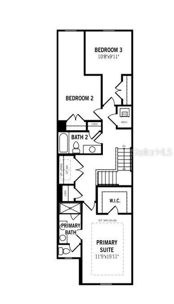 2D floor plan layout of this home in Crosswind Ranch, Parrish, FL (Image 6).