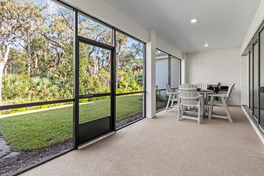 Exterior details and patio area of a home in Windchase at Halifax Plantation, Ormond Beach (Image 1). Exterior details and patio area of a home in Windchase at Halifax Plantation, Ormond Beach (Image 1).