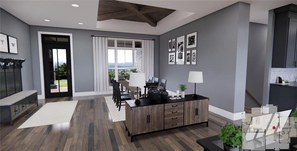 Furnished interior view inside a new home in , Ellijay (Image 6).