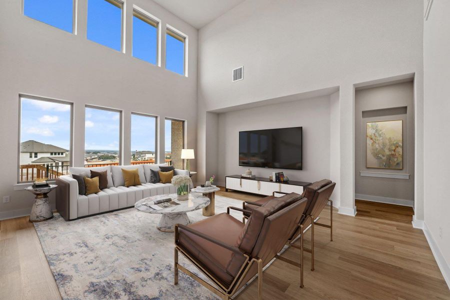 Open Concept Family Room - Virtually Staged