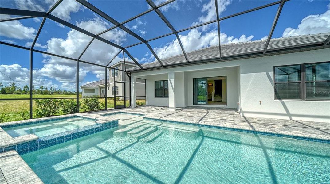Exterior details and patio area of a home in Palm Grove, Lakewood Ranch (Image 27).