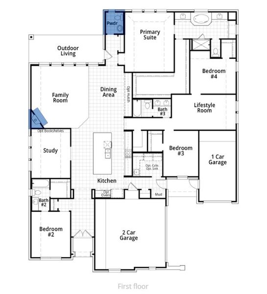 2D floor plan layout of this home in Saddle Star Estates, Rockwall, TX (Image 4). 2D floor plan layout of this home in Saddle Star Estates, Rockwall, TX (Image 4).