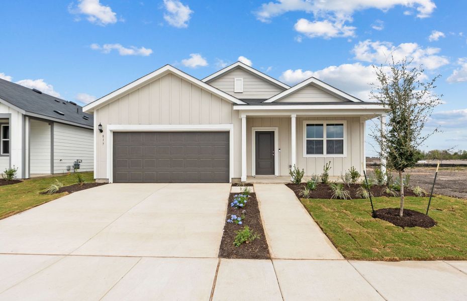 Front exterior of a new home in Alto, San Marcos, TX, highlighting curb appeal (Image 18).