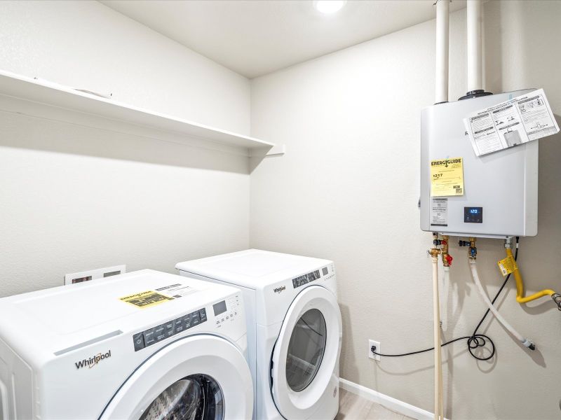 Laundry in the Orchard floorplan at a Meritage Homes community in Aurora, CO.