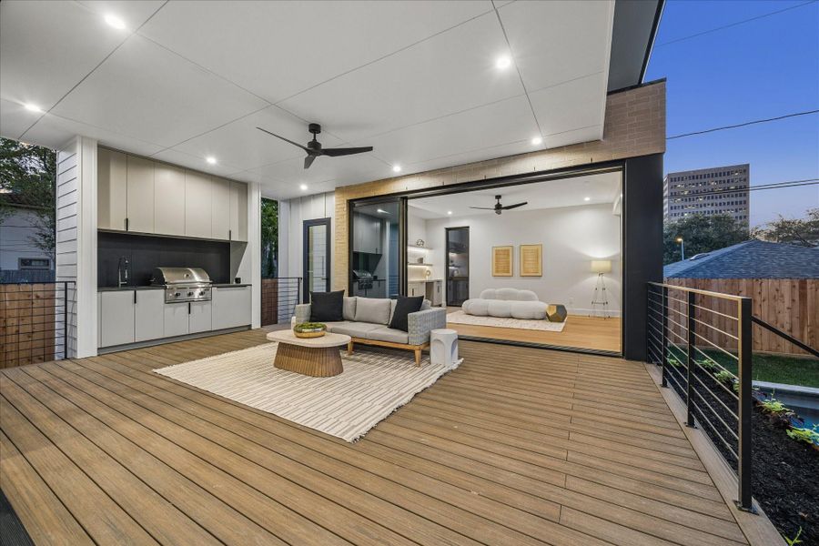 Exterior details and patio area of a home in , Bellaire (Image 3).