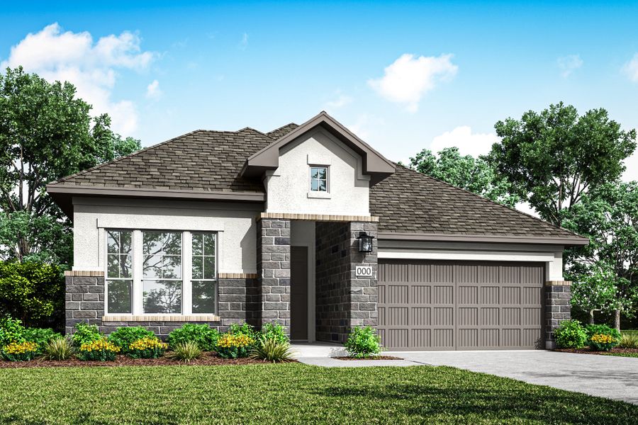 Representative exterior photo of a completed home built from the Foss by Tri Pointe Homes in Lariat, Liberty Hill, TX (Image 21).