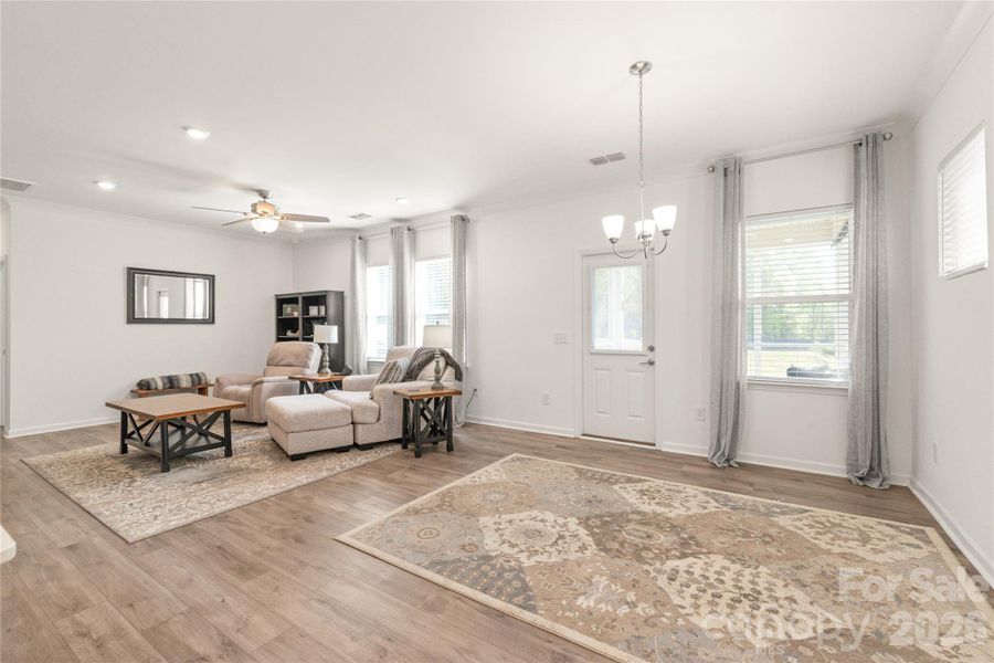 Furnished interior view inside a new home in Stewarts Landing, Charlotte (Image 5).
